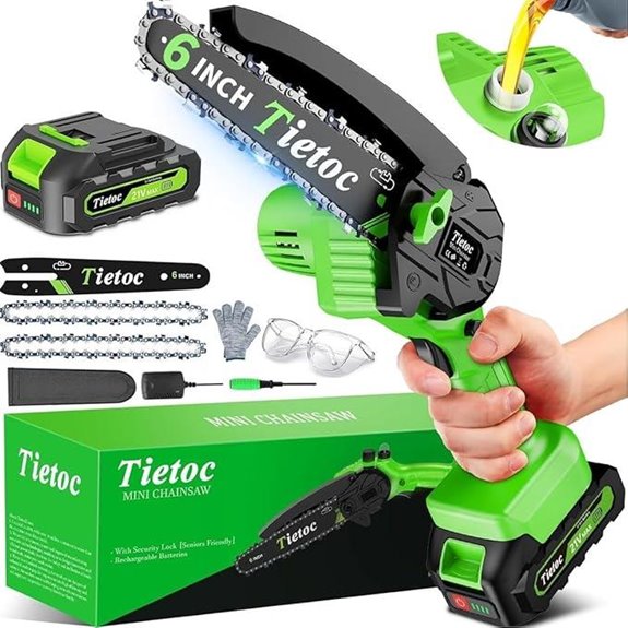 compact battery powered chainsaw