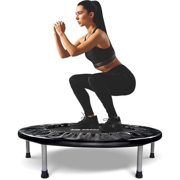 BCAN Foldable Mini Trampoline for Adults Indoor Exercise