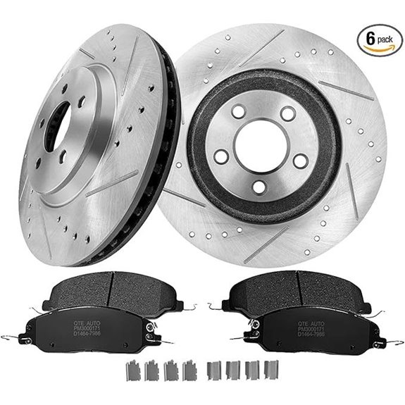 PM Auto Set of 6 Brake Disc Rotors & Pads