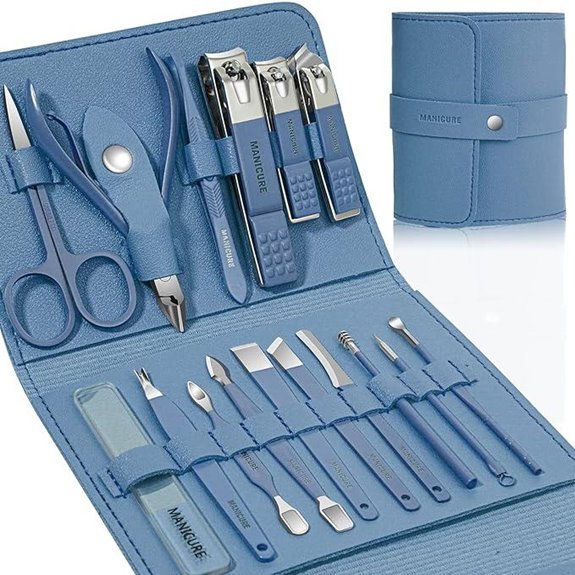 Professional Manicure Pedicure Kit with Travel Case
