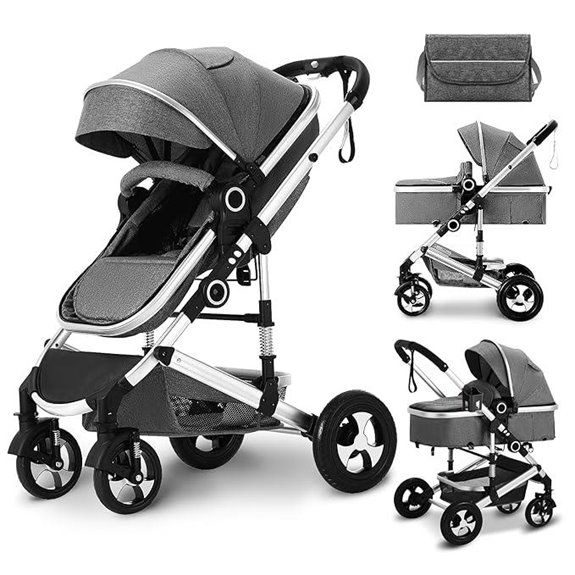 Kinder King 2-in-1 Convertible Baby Stroller