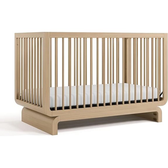 Storkcraft Santorini 5-in-1 Convertible Crib with Guardrail