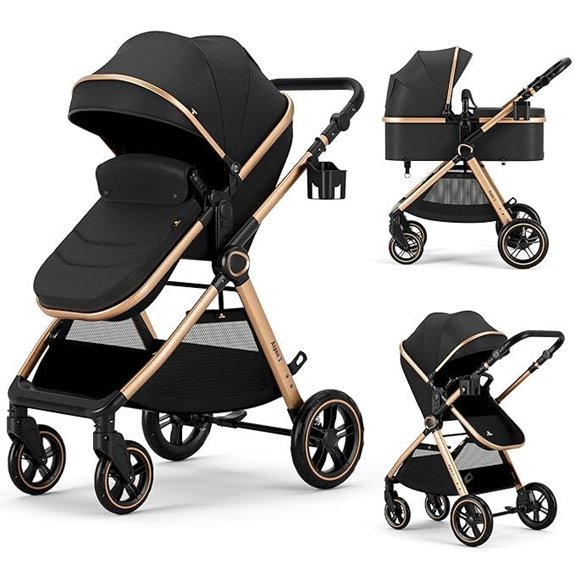 2-in-1 Baby Stroller and Bassinet for Infants