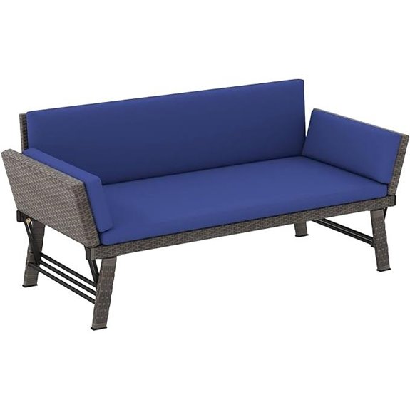 Tangkula Convertible Outdoor Sofa with Cushions