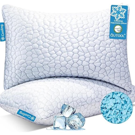QUTOOL Cooling Memory Foam Bed Pillows (Set of 2)