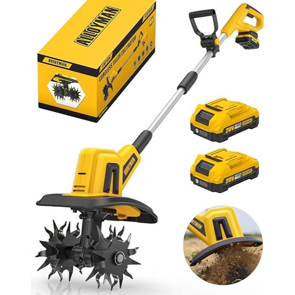 Alloyman 20V Cordless Electric Garden Tiller