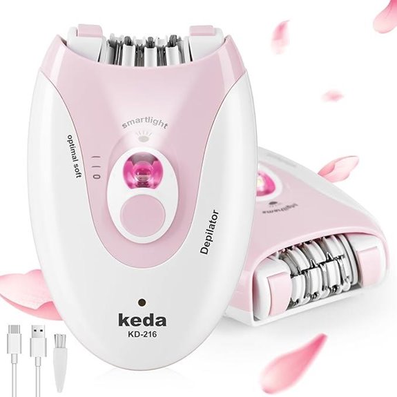 Women’s Cordless Epilator with LED Light and Dual Speed
