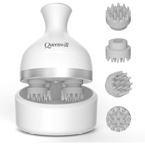 Queenwill Cordless Scalp Massager with 84 Kneading Nodes