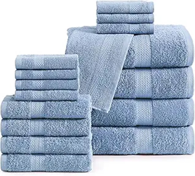 Lane Linen 100% Cotton Bathroom Towel Set (16 Pieces)