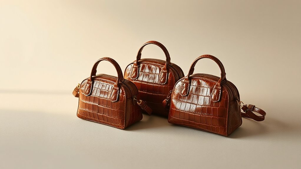 croc embossed mini bags
