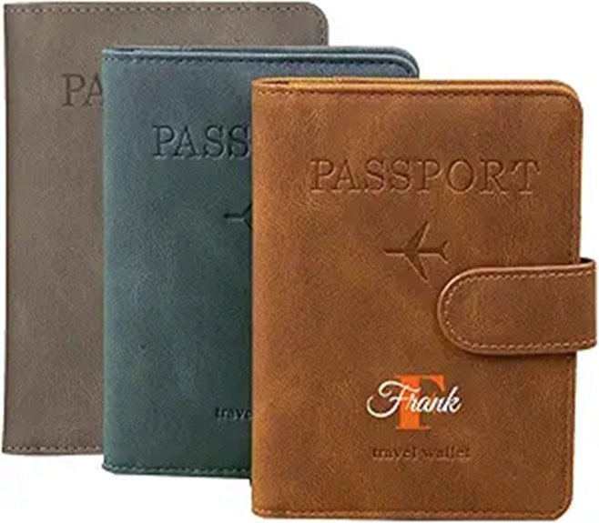 Personalized Leather Passport Holder with RFID Blocking