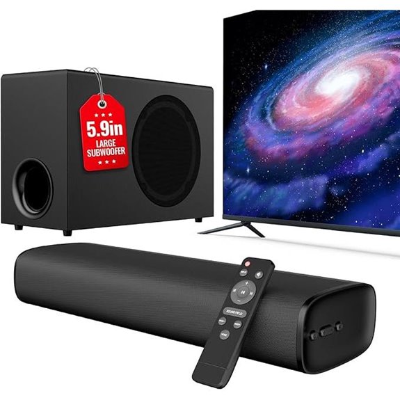 Bluetooth Sound Bar with Deep Bass and Subwoofer