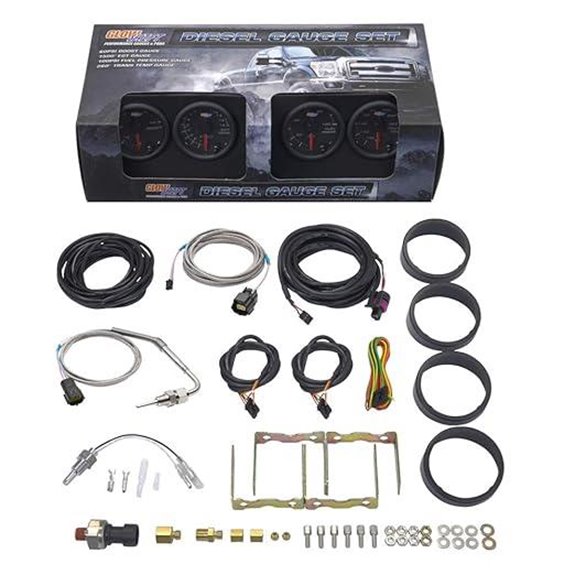 GlowShift Diesel Truck 4 Gauge Kit Set