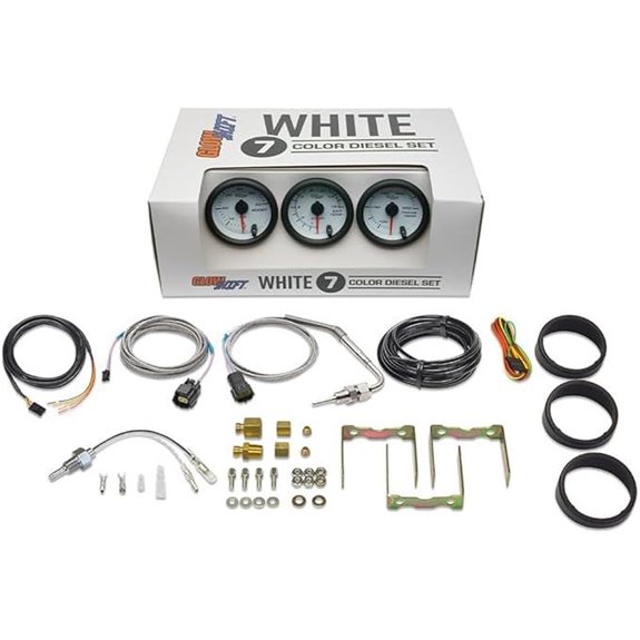 GlowShift 3 Gauge Kit Set for Diesel Trucks