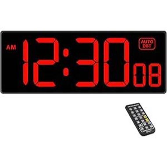 Soobest Digital Wall Clock with Seconds and Dimmer