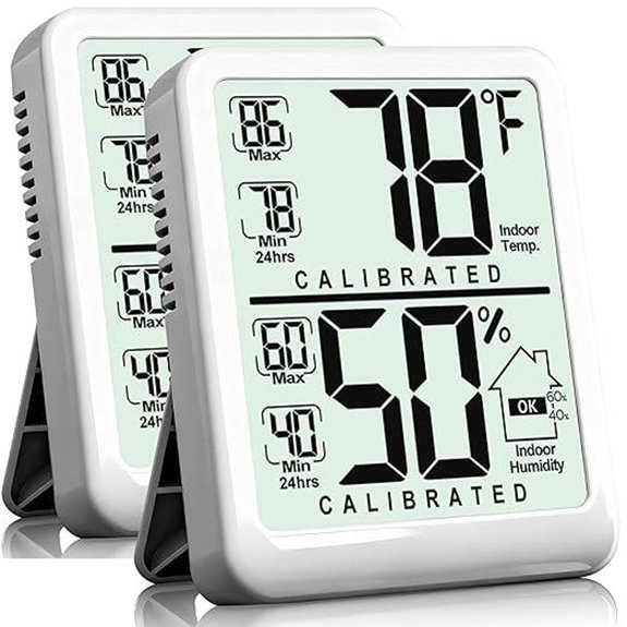 Antonki 2-Pack Digital Indoor Thermometer and Hygrometer
