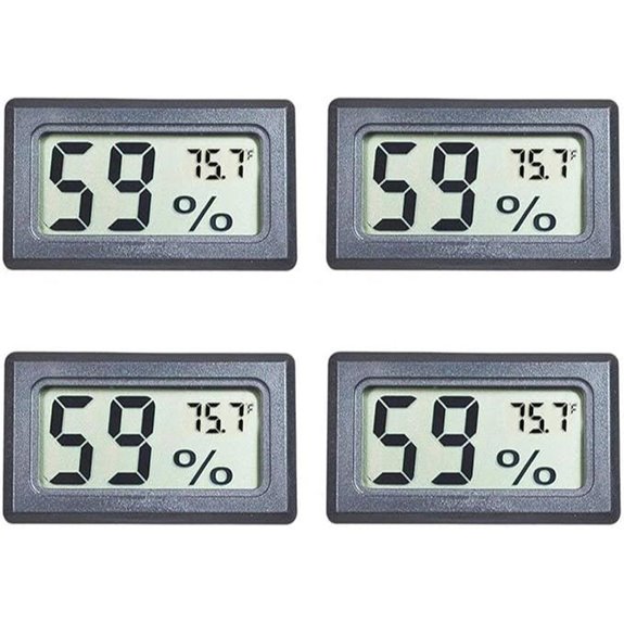 4-Pack Digital Temperature Humidity Meters