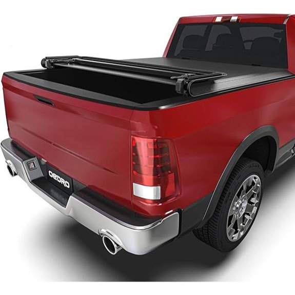 OEDRO Soft Quad Fold Tonneau Cover for Dodge Ram