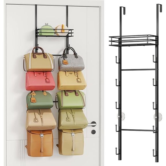 HapiRm Over-the-Door Purse Organizer with Hooks