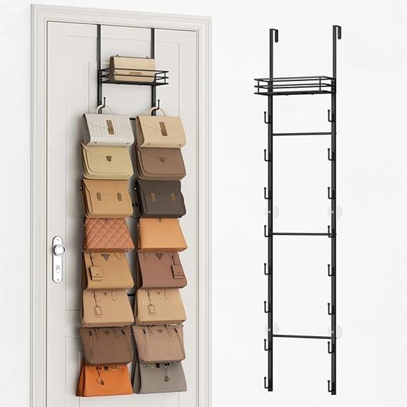 SWTYMIKI Over-the-Door Purse Organizer with Hooks
