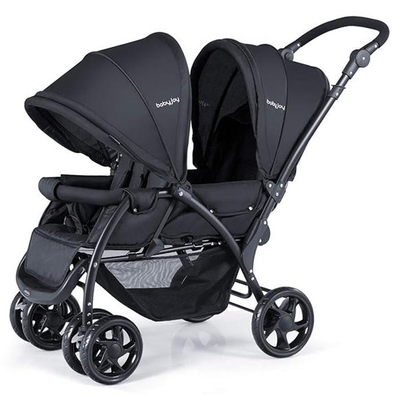 Baby Joy Double Stroller with Tandem Seating