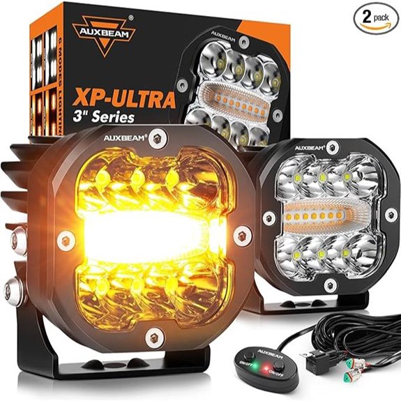 Auxbeam 3-Inch Dual Color LED Offroad Lights