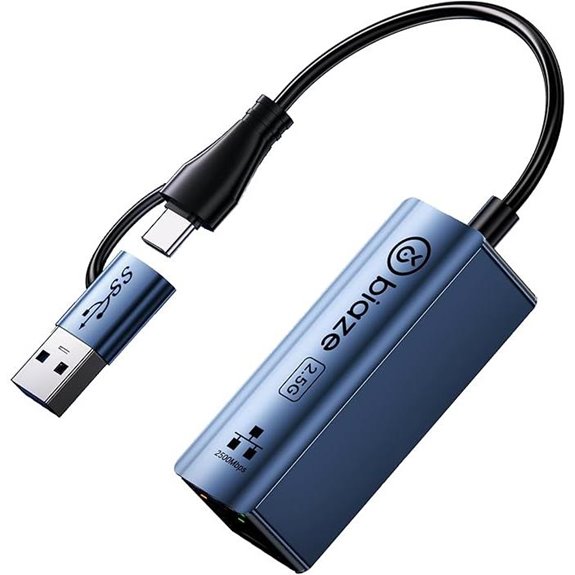 USB 3.1 Type-C to Dual Ethernet Adapter