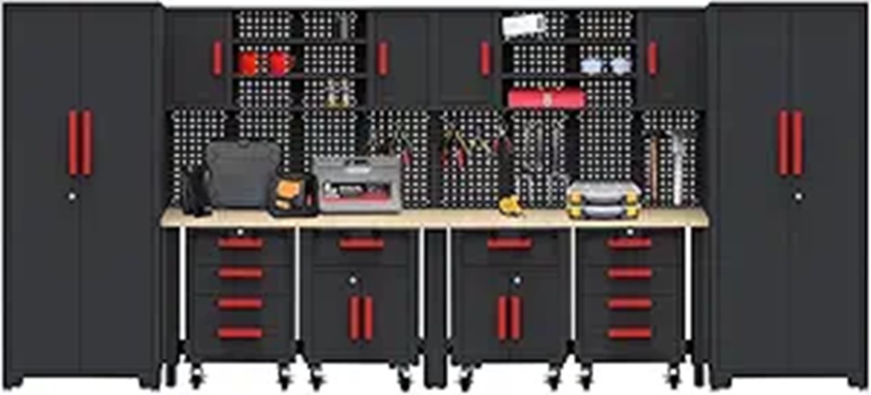 dual garage cabinet sets