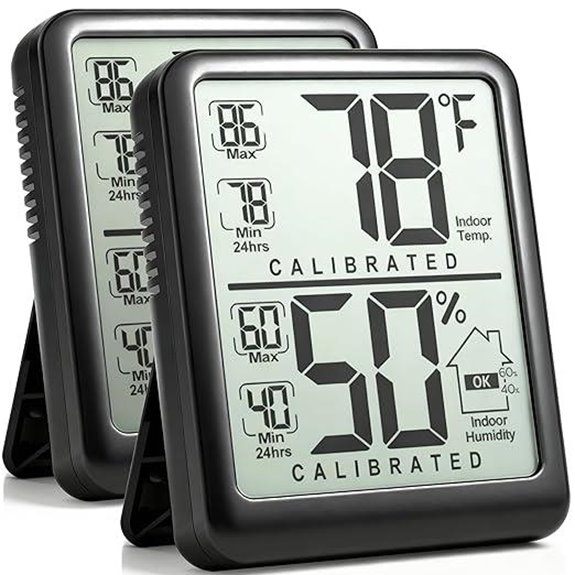 Antonki 2-Pack Digital Indoor Thermometer & Hygrometer