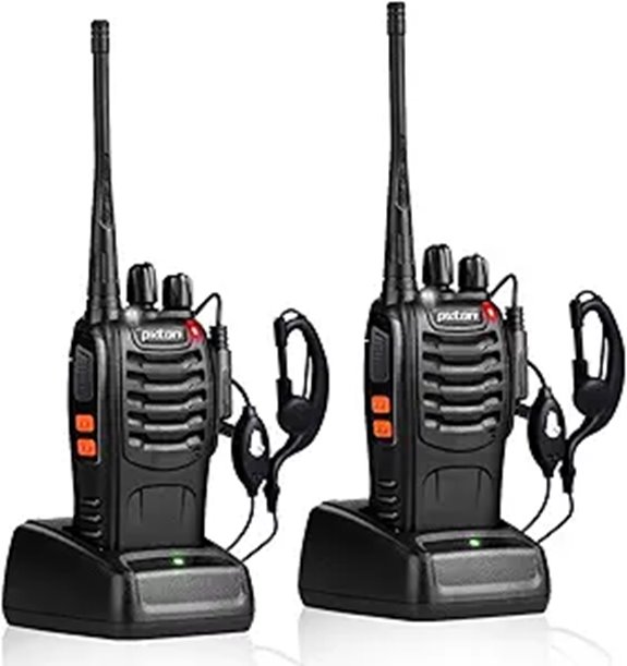 Pxton 2-Way Radios with Earpieces (2 Pack)