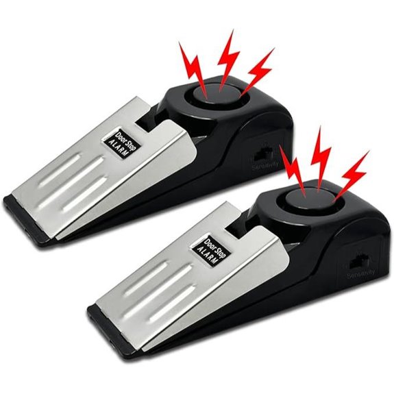 2 Pack Portable Door Stop Alarm with Loud Security Alert