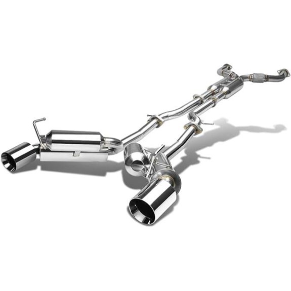 Auto Dynasty Dual Rolled Muffler Tip Exhaust System
