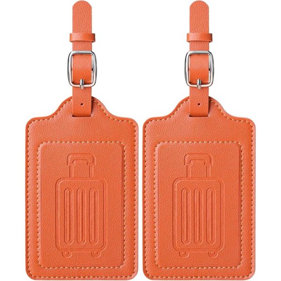 Teskyer TSA Luggage Tags with Privacy Cover (2 Pack)
