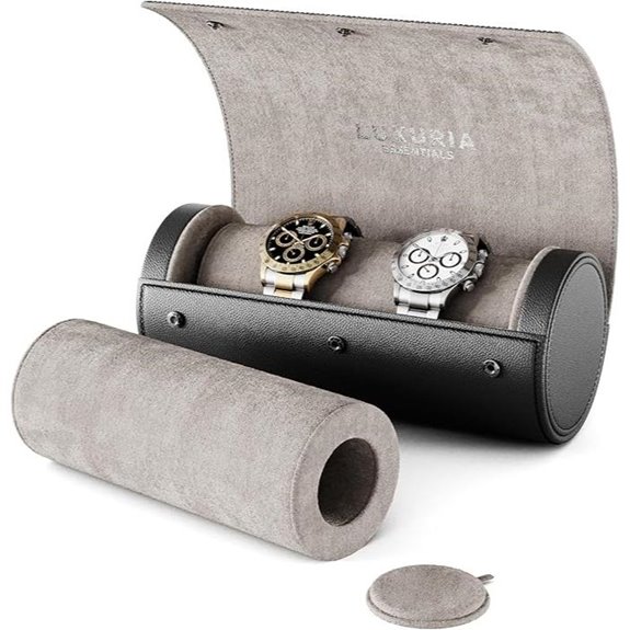 Watch Travel Case for 2 Watches with Jewelry Storage