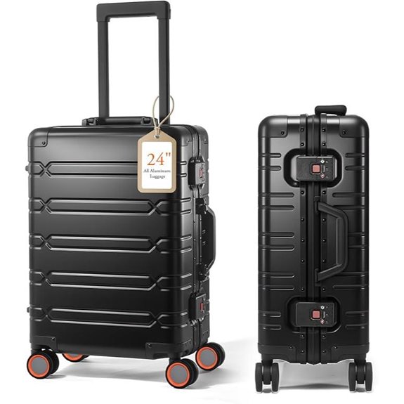 UrbanExplorer 24-Inch Aluminum Spinner Luggage