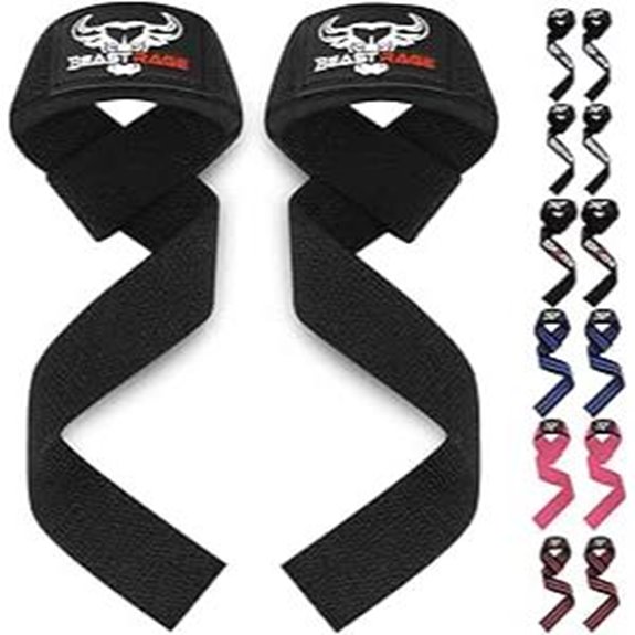 BEAST RAGE Lifting Wrist Straps for Gym Workouts