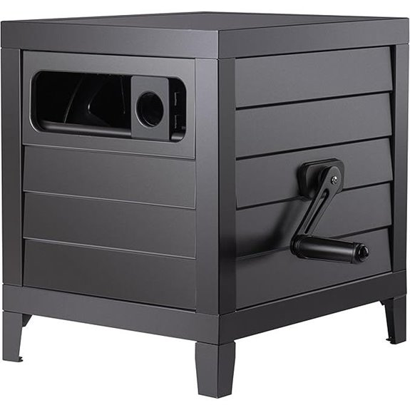 Metal Garden Hose Reel Storage Box Cabinet