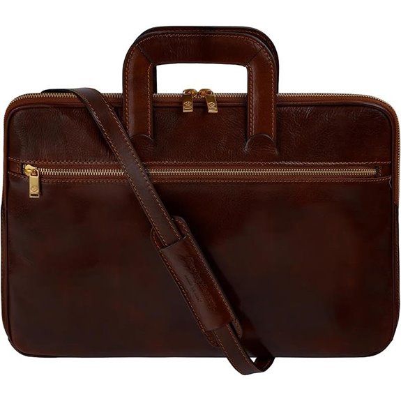 Time Resistance Slim Leather Briefcase for Men & WoMen