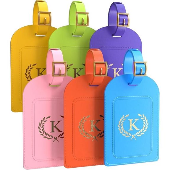 Vegan Leather Luggage Tags (6 Pack)