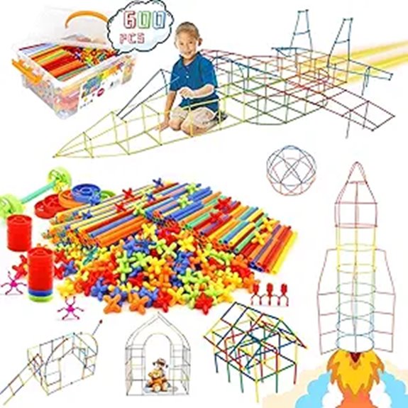 Straw Constructor STEM Building Kit for Kids (600Pcs)