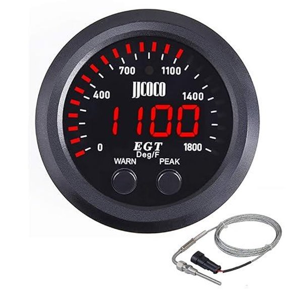 EGT Gauge Kit with Red LED and Sensor