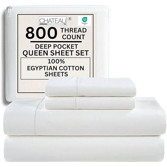 Egyptian Cotton Queen Sheet Set 800 TC Deep Pocket
