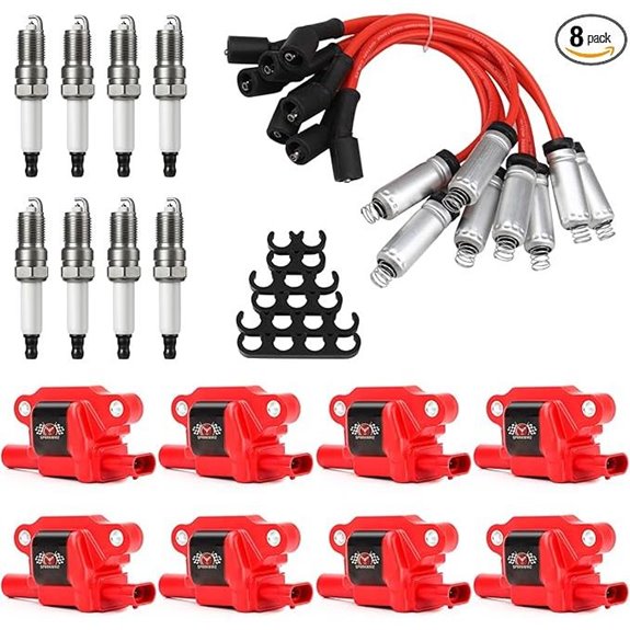SPARKWHIZ Set of 8 Ignition Coils and Plugs