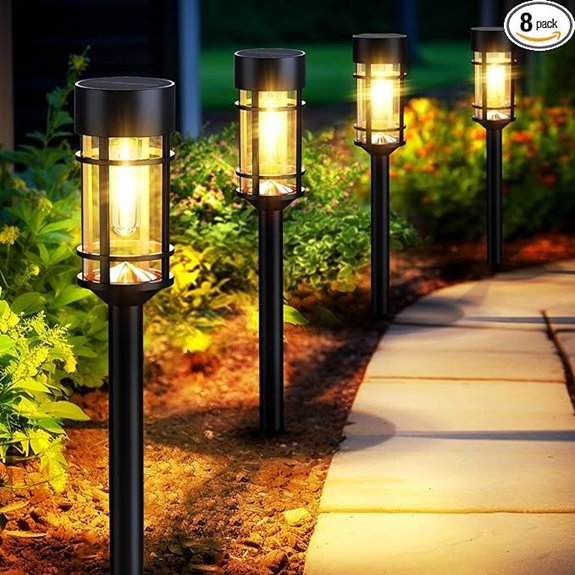 Mancra Solar Pathway Lights - 8 Pack Outdoor