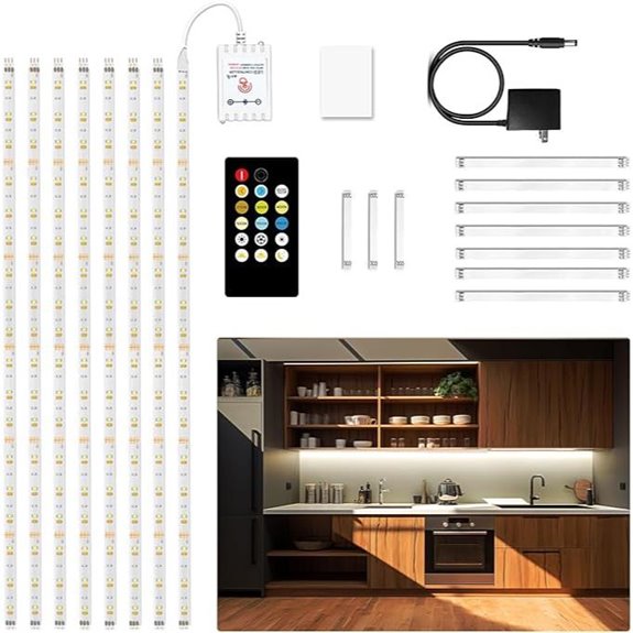 DAYBETTER 8 PCS Under Cabinet LED Strip Lights