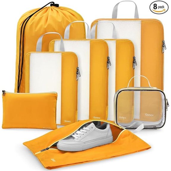 Gonex 8-Piece Expandable Travel Packing Organizer Set