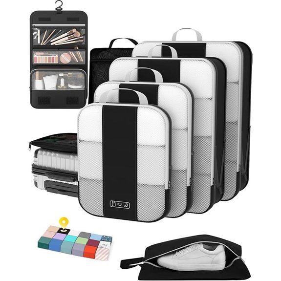 OlarHike 8-Pack Compression Packing Cubes for Travel