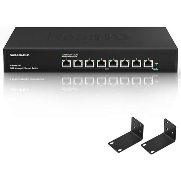 8-Port 10Gb Ethernet Managed Switch with Rack Mount