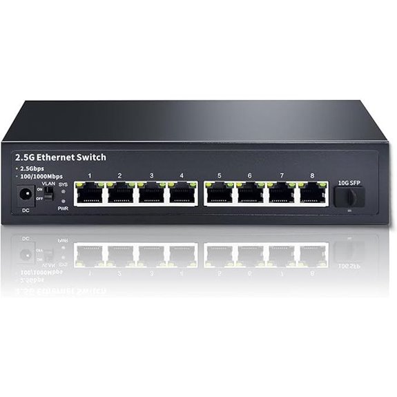 STEAMEMO 8-Port 2.5G Ethernet Switch with 10G SFP
