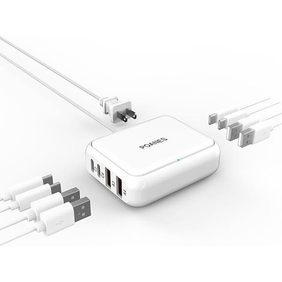8-Port USB Travel Charger with USB-C and A